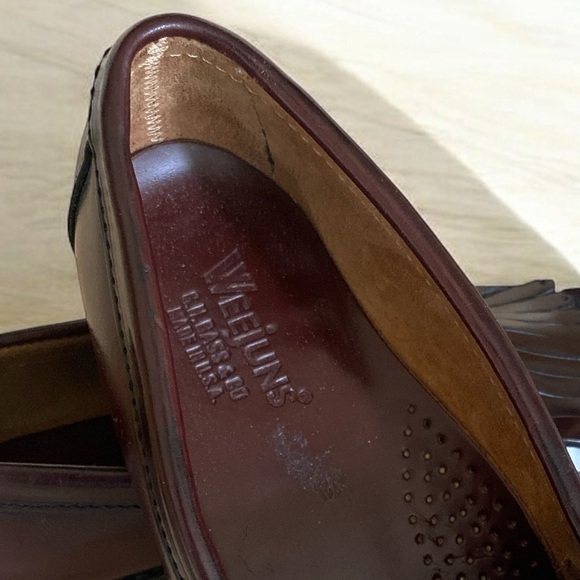 G.H.Bass Weejuns Oxblood Leather Loafers Kiltie Horse-Bit Vintage 80’s Size 6 - Picture 5 of 14